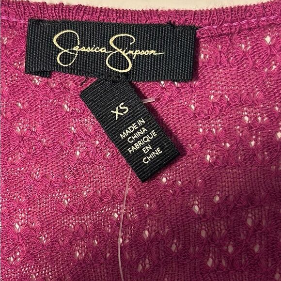 NEW Jessica Simpson Asymmetrical Purple Pink Sweater Size XS - Picture 4 of 9
